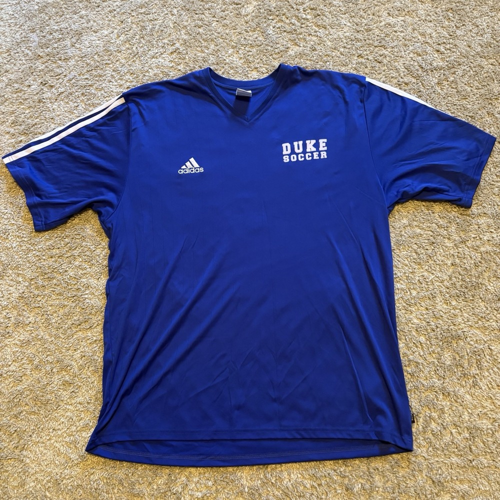 Vintage 200s Y2K Duke Blur Devils Soccer Jersey Men's XL Adidas 3 Stripes - Picture 1 of 8